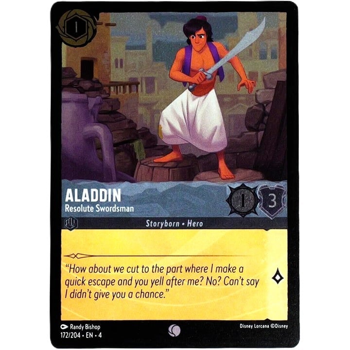 (Foil) Aladdin Resolute Swordsman - Disney Lorcana TCG Ursula's Return #172/204