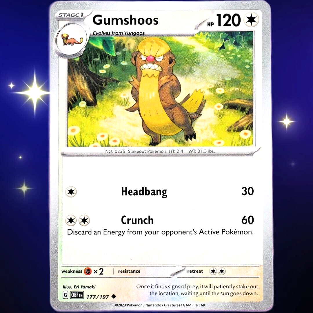 Gumshoos - Uncommon - Pokemon TCG Scarlet & Violet Obsidian Flames #177/197