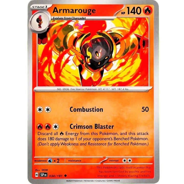 Armarouge - Uncommon - Pokemon TCG Surging Sparks #034/191