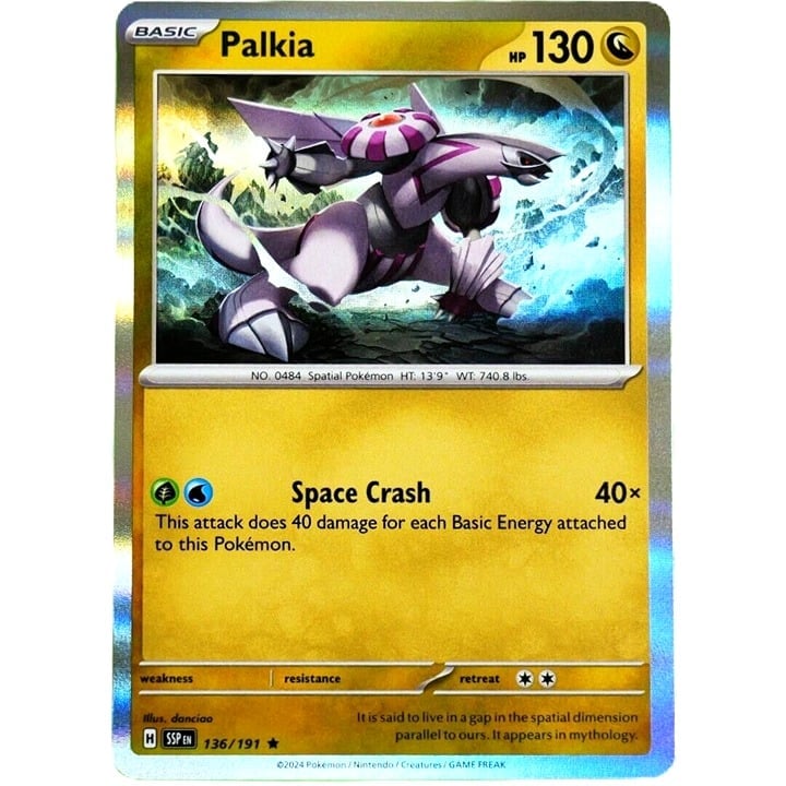 Palkia - Rare Holo - Pokemon TCG Scarlet & Violet Surging Sparks #136/191