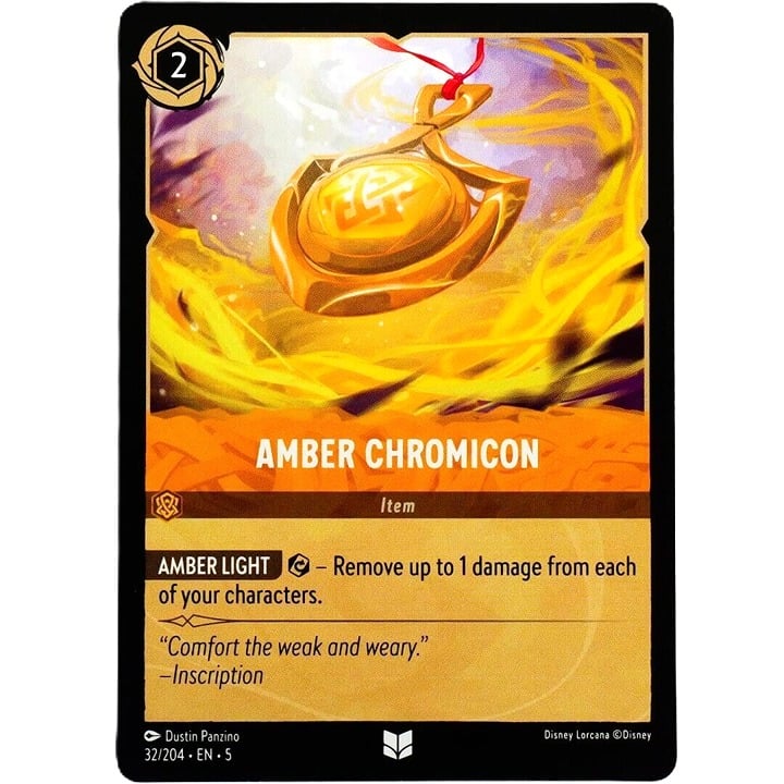 Amber Chromicon - Uncommon - Disney Lorcana TCG Shimmering Skies #32/204