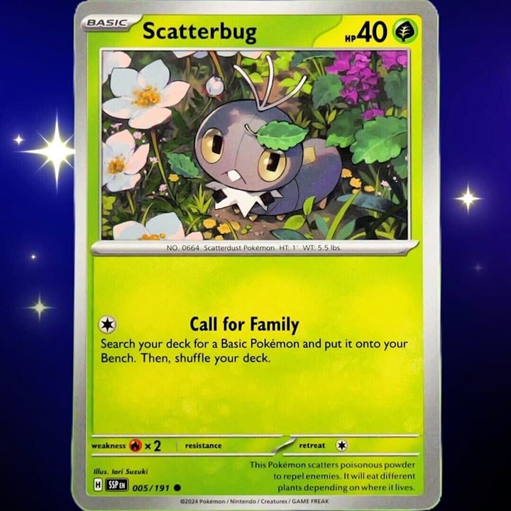 Scatterbug - Common - Pokemon TCG Surging Sparks #005/191