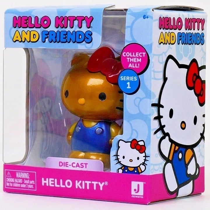 Hello Kitty and Friends Die-Cast Figure - Series 1 - Gold Hello Kitty