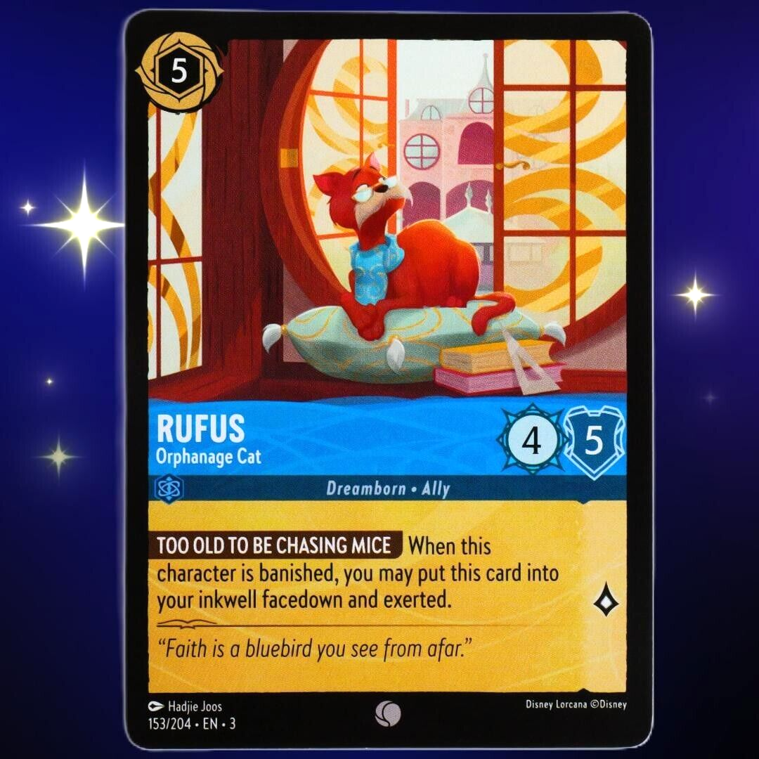 4x Rufus Orphanage Cat - Disney Lorcana TCG Into the Inklands #153/204