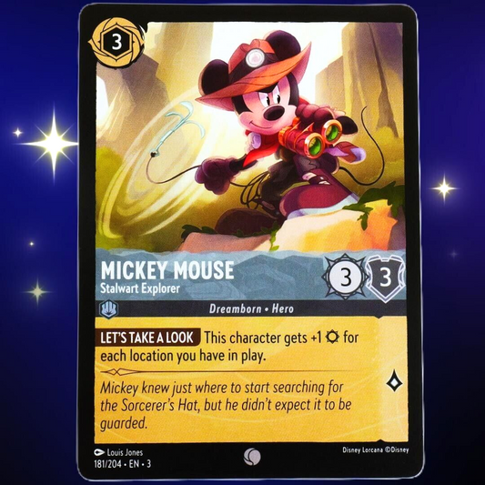 Mickey Mouse Stalwart Explorer - Disney Lorcana TCG Into the Inklands #181/204