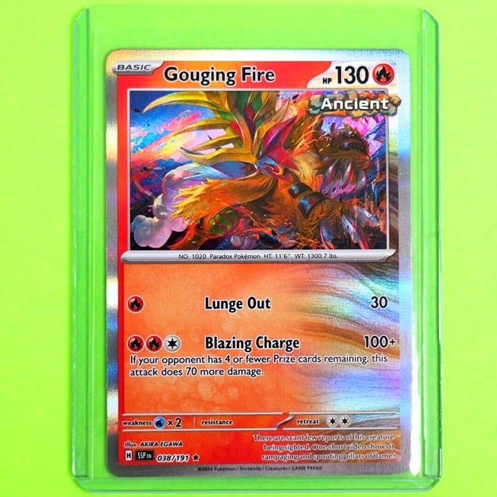 Gouging Fire - Rare Holo - Pokemon TCG Scarlet & Violet Surging Sparks #038/191