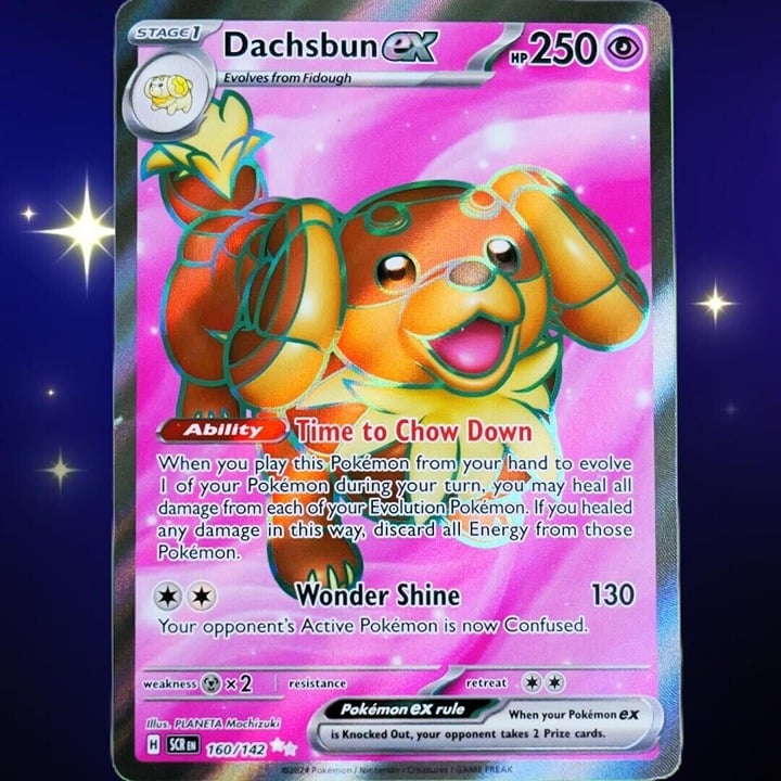 Dachsbun EX - Ultra Rare Holo - Pokemon TCG Stellar Crown #160/142