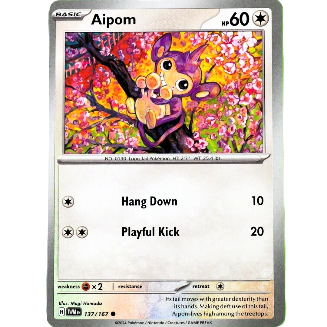 Aipom - Common - Pokemon TCG Scarlet & Violet Twilight Masquerade #137/167