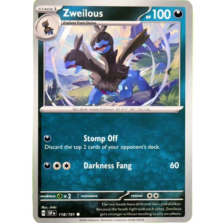 Zweilous - Common - Pokemon TCG Surging Sparks #118/191