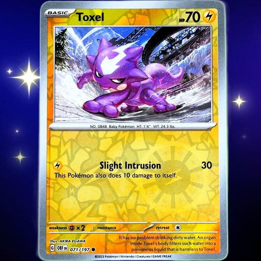 Toxel - Reverse Holo - Pokemon TCG Scarlet & Violet Obsidian Flames #071/197