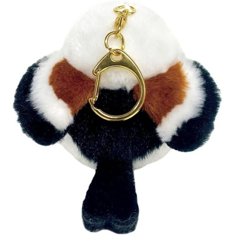 Fukufuku Shimaenaga Mascot Plush Keychain - Shima-chan with a Red Fruit