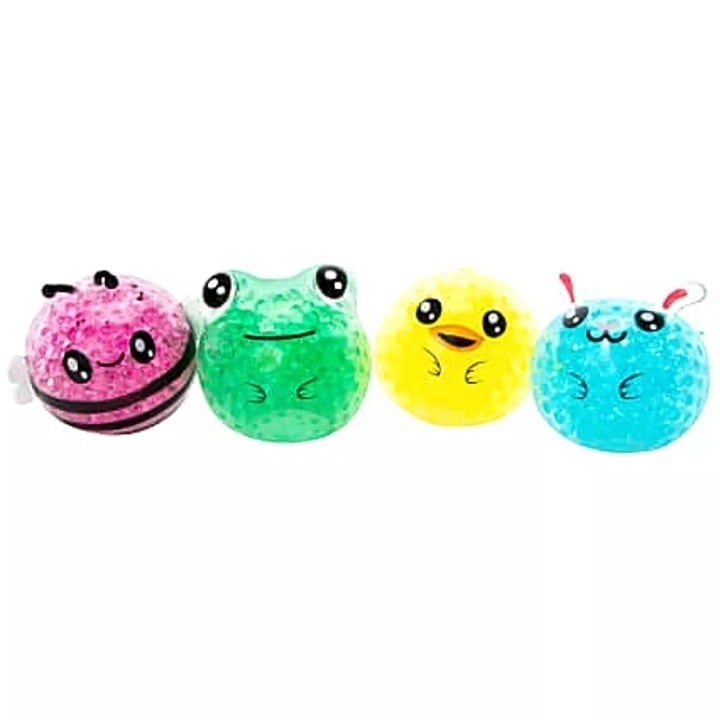 Chibi Squishies Stress & Sensory Balls - Colorful Waterbead Palz - 4 Pack