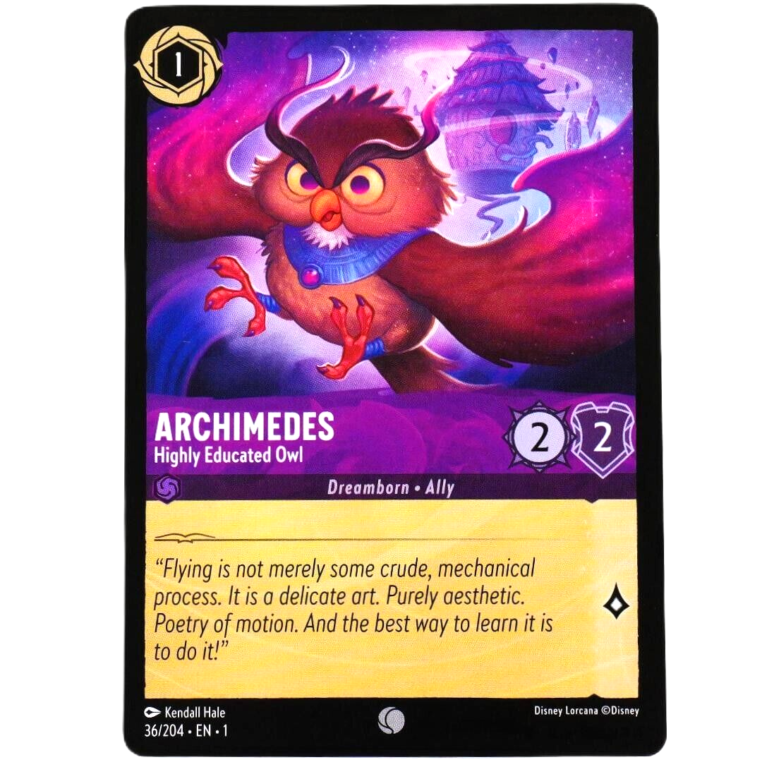 Archimedes Highly Educated Owl - Disney Lorcana TCG The First Chapter #36/204