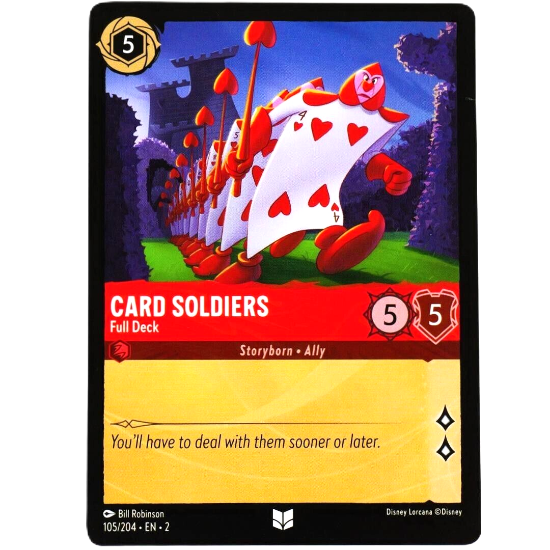 4x Card Soldiers Full Deck - Disney Lorcana TCG Rise of the Floodborn #105/204