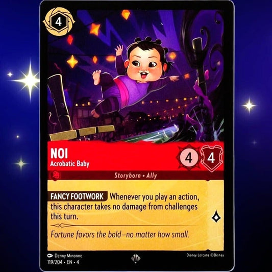 Noi Acrobatic Baby - Super Rare - Disney Lorcana TCG Ursula's Return #119/204