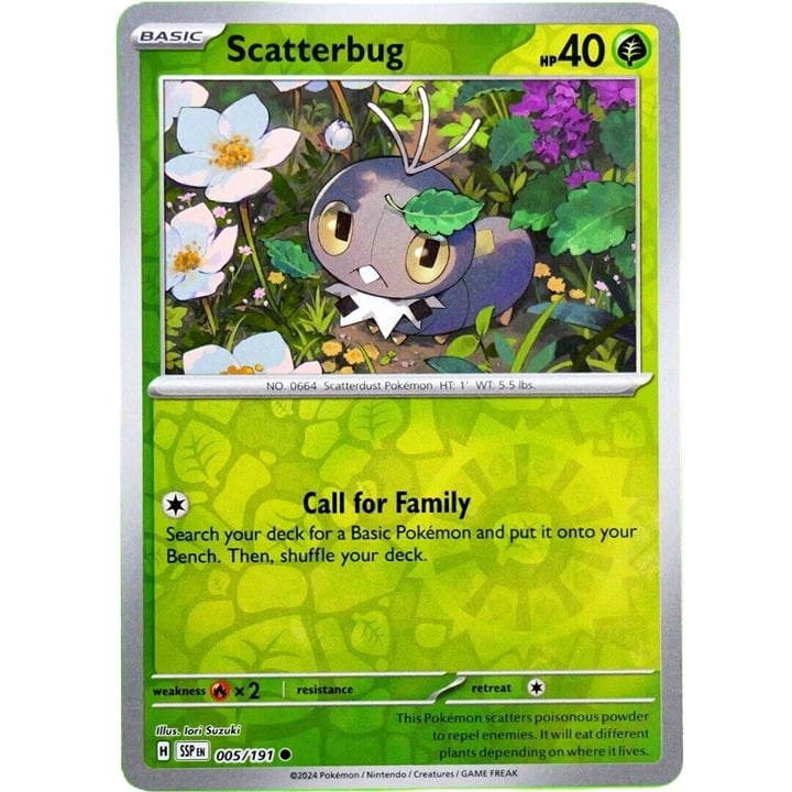 Scatterbug - Reverse Holo - Pokemon TCG Surging Sparks #005/191