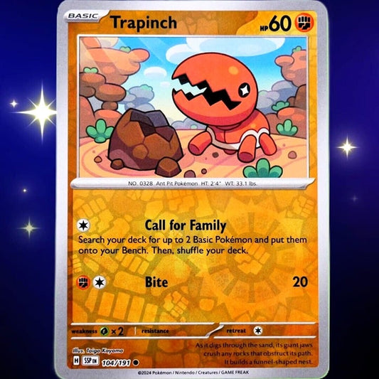 Trapinch - Reverse Holo - Pokemon TCG Surging Sparks #104/191