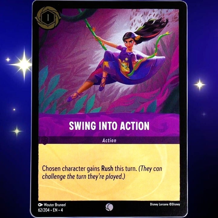 (Foil) Swing Into Action - Common - Disney Lorcana TCG Ursula's Return #62/204